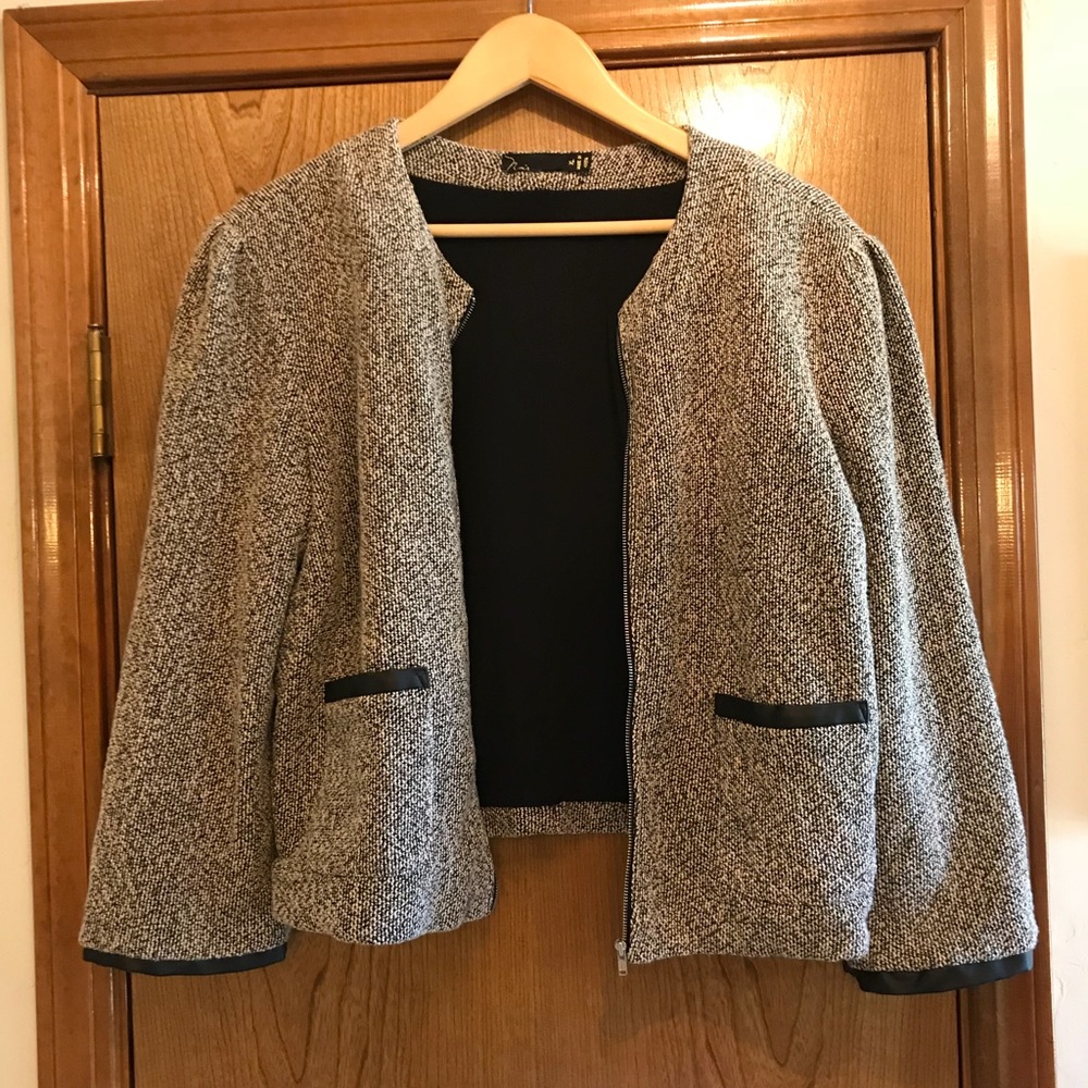 NOIR grey zip up jacket - Picture 2 of 7